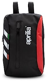 Aprilia Unisex E-Scooter Bag & Backpack Tasche, Schwarz mit roten Einsätzen