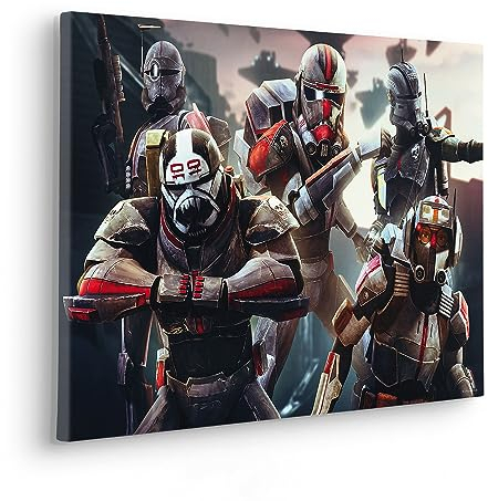 Komar Keilrahmenbild im Echtholzrahmen - Star Wars Bad Batch Ready to Fight - Größe 60 x 40 cm - Bild, Leinwandbild, Kinderzimmer