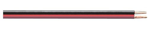 MUSIC STORE Lautsprecherkabel 100m, Hochwertiges Audiokabel, 2x2,5mm² Querschnitt, CCA Leiter, Robuster PVC-Mantel, Schwarz-Rot, Ideal für Sound- und Musikübertragung