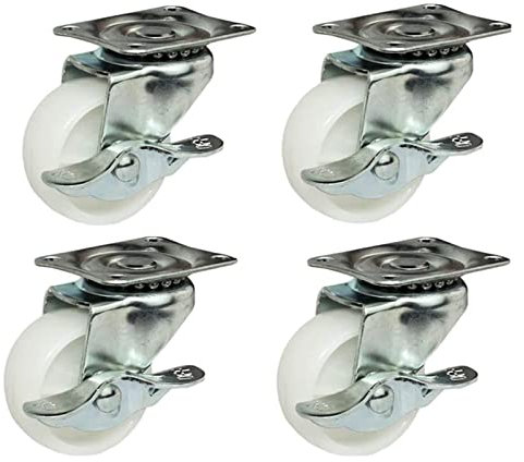 Räder, Möbel, Möbelrad, 1,5 Zoll Light Series – weißes Nylon, kleine Möbelrolle/Rad, ohne Lager, for Couchtisch, Schreibtisch, kleiner Schrank