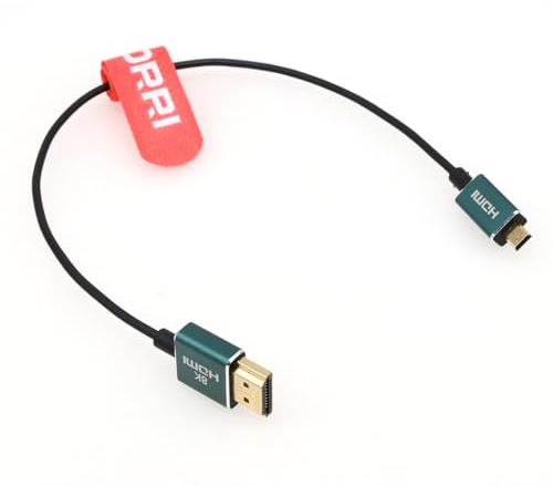 DRRI High Speed 8K Micro HDMI auf HDMI 2.1 Kabel für Canon EOS R5 M6 MK2 | Fujifilm X-T| Nikon Z6 Z9 auf Atomos Ninja 5 Monitor