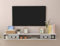 Floating Tv Stand Cabinet,Projectors and Game Consoles Wooden Wall-Mounted Tv Cabinets with Two Drawers, Suitable for Living Room/E/120Cm (E 120Cm)