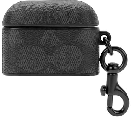 Coach Signature AirPods Pro Case - Compatible with AirPods Pro 2nd / 1st Generation - Signature Charcoal