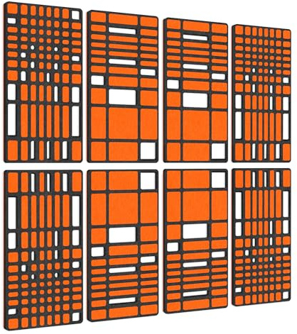 platino24 „MANHATTAN“ 8er-Set Akustik-Objekt/Wandpaneele für optimale Raumakustik/INNOVATIVES DESIGN / 200 x 200cm