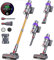 Buture Pro 450W/38Kpa Aspirateur Balai sans Fil, 55Mins Aspirateur sans Fil Puissant Ecran Tactile＆Bouton Mécanique-1,5L Aspirateur Balai Debout-pour Poils d'animaux/Tapis/Sols Durs-Silencieux