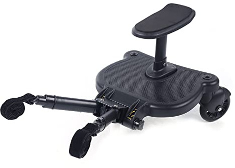 Trolley Pedal-Unterstützung Kinderwagen Pedal Adapter Gleiter Board Kinderwagen Trolley mit den meisten Kinderwagen kompatibel, darunter leichte und Regenschirm kinderwagen,Schwarz