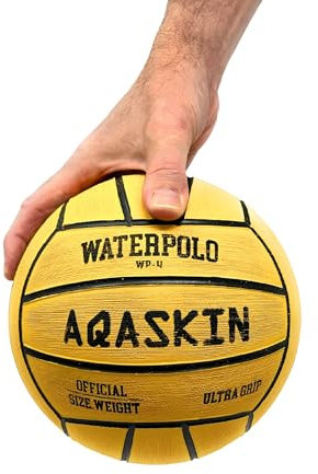 AQASKIN Wasserpoloball (Wasserball, Gelb, Gummi, 1, Größe 4, 1)