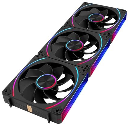 EY120PRO Daisy Chain Case Fan,120mm Reverse Blade Pc Fan, 3 Pack Daisy Chain Connection A-RGB Case Fans.(Reverse Pc Fan 3 Pack)