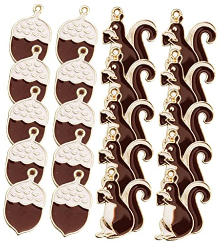 EXCEART Eichhörnchen Schmuck Charm Tannenzapfen Charm Tier Charms Für Armband Halskette