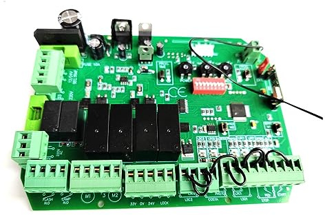 Moteur Portail, Carte électronique de carte de commande de porte battante automatique carte électronique 12V 24VDC panneau de commande contrôle Intelligent,pour portail(Kit 5)
