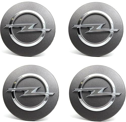 LyTTuu 4 Stück Auto Radkappen für Opel Vauxhall MERIVA B 2010-2017, mit Auto Logo, Reifenmitte Abdeckung, Radaufkleber, Modifikation, Emblem, Styling Zubehör,56MM