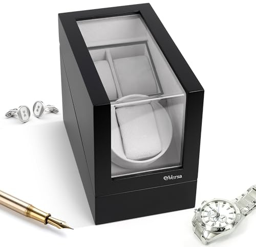Versa Einzelner Uhrenbeweger Automatischer Uhrenbeweger für Automatikuhren Uhrenbeweger mit Aufbewahrung Kompatibel mit Rolex