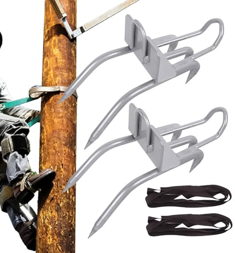 Rrlihjgu Plektrenset zum Klettern von Bäumen, 2-teiliges Kletterset mit Spitzen, Schutzausrüstung mit 2 Gurten für Erwachsene bei Outdoor-Aktivitäten und Arbeiten in der Höhe