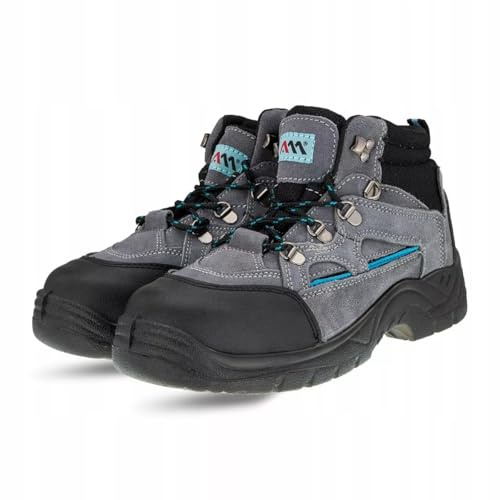 ARTMAS BTMAS B Sicherheitsschuhe Herren Damen SB E SR – Leder Arbeitsstiefel mit Stahlkappe, rutschfest, öl- und benzinbeständig, bequem (EU Schuhgrößensystem, Erwachsene, Numerisch, M, 41)