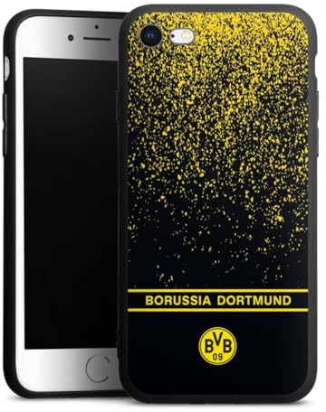 Premium Silikon Hülle kompatibel mit Apple iPhone 7 Handyhülle schwarz Case BVB Borussia Dortmund Farbverlauf