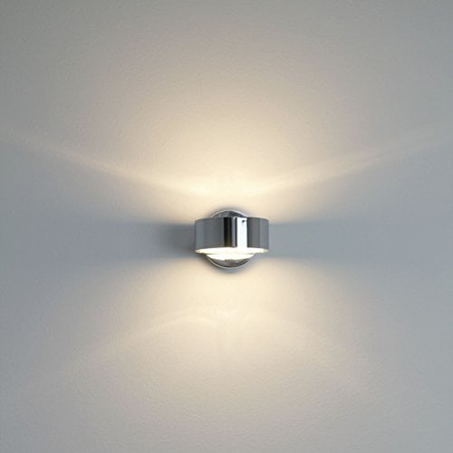 Top-Light Puk Wall Wandleuchte Chrom glänzend - Leuchtenkopf Glas/Glas