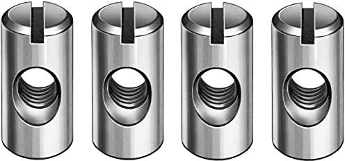 4 x HMH Quermutterbolzen Quermuttern TypQ, M8 Quermutter Rundmuttern Ø 12x18