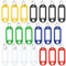 Uniclife 20 Porte Clef Etiquette en Plastique avec Anneau Fendu et Fenêtre D'étiquettes Transparents Porte Clé D'identification Inscriptibles pour Clés Bagages et Animaux de Compagnie，6 Couleurs