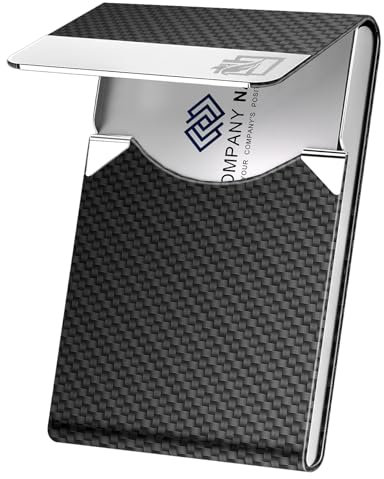 DMFLY Porte-cartes de visite en cuir synthétique de luxe et multi-cartes, porte-cartes de visite, porte-cartes de crédit, d'identité pour homme et femme – Gardez vos cartes de visite propres, noir