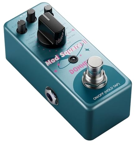 Donner Modulation Pedal - 16 Modes Effects Chorus Phaser Tremolo Flanger Rotary Vibrato Wah Lo-fi Detune for Electric Guitar Pedal Boards, True Bypass, Mod Square Ⅱ
