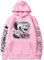 Sybnwnwm Sweat à capuche unisexe One Piece Gear 5.Luffy cheveux blancs Nika Sweat à capuche avec cordon de serrage, rose, XL