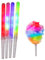 Spacnana LED-Leuchtstäbe für Zuckerwattemaschine, 7 Farbeinstellungen, V-förmiger Griff, Rutschfest, Wiederverwendbare Marshmallow-Stäbchen (WHITE)