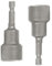 2 Pcs Screwdriver Nut Driver Bit, 9 mm Metric Hex Wrench Socket Bit, 1/4 inch Hex Shank, 65mm Length, Quick Change Impact Nuts Driver Adapter Drill Bits