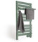 CREATE / Warm Towel 500W / Sèche-Serviettes électrique Vert Sauge avec étagère / 96,9x5x55 cm/pour Sol ou Mur, minuterie, écran LCD, Faible consommation, temporisateur