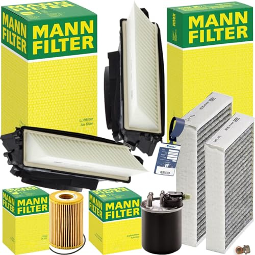Mann Filter Inspektionspaket | CUK2646-2+C29035-2+HU821X+WK820/14+866.366.011+MN Kompatibel mit GL-Klasse (X164),M-Klasse (W164),R-Klasse (W251, V251)
