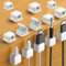 TJYAEKLTD Kabelhalter Kabelclips, 12 Stück Selbstklebend Verstellbare Kabel Organizer, Magnetic Cable Clips für Haushaltsgeräte, Schreibtisch und Nachttisch (white)