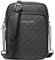 Michael Michael Kors Jet Set Travel Medium Logo Crossbody Bag Bundle with PLD Travel Messemger Bag (Signature Black), Schwarz