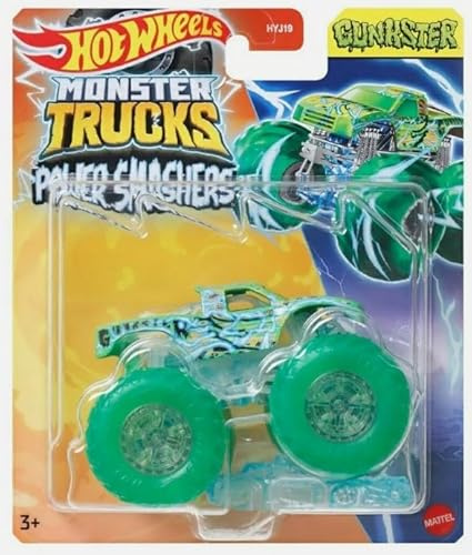 Hot Wheels Monster Trucks Neu für 2024, Maßstab 1:64 (Gunkster 3/7 Power Smashers)