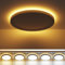 zemty 24W Deckenlampe LED Deckenleuchte Flach mit 3W Nachtlicht, 2400LM 2700K/ 3000K/ 4000K/ 5000K/ 6500K Wählbar Rund Badezimmer Lampe, Ø29.5x2.5 cm Modern Badlampe für Schlafzimmer Flur Küche