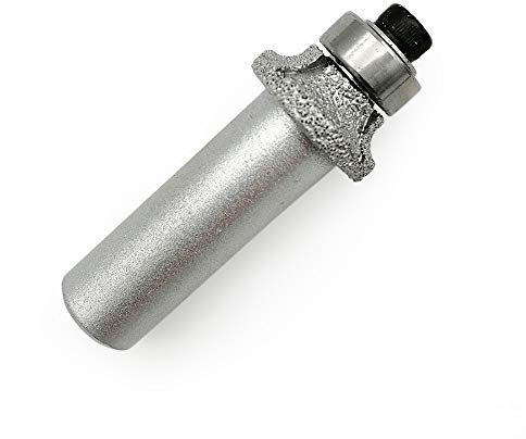 SHDIATOOL 1/2 Inch Shank Round-Over Router Bits 03MM Radius Corner Rounding Edge-Forming Marble Granite Quartz Stone