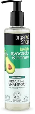 Organic Shop, Natürliches Repairing Shampoo natürliches regenerierendes Avocado Haarshampoo, dunkelblau, Honig