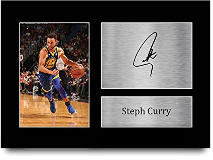 HWC Trading Stephen Steph Curry A4 Ungerahmt Signiert Gedruckt Autogramme Bild Druck-Fotoanzeige Geschenk Für Golden State Warriors Basketball-Fans