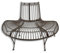 Decoratie Bank Gartenbank Parkbank halbrund braun Eisen Vintage Look 133,8 cm
