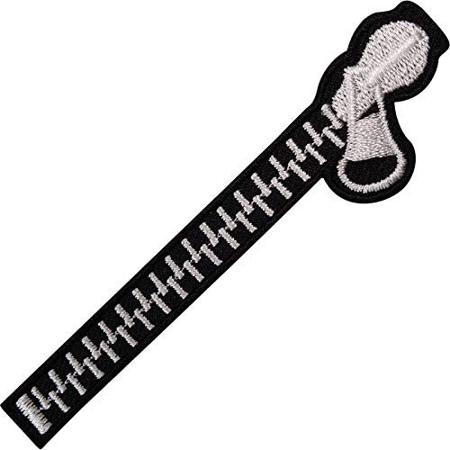 Zip Patch Iron Sew On Clothes Jeans T Shirt Jacket Bag Zipper Embroidered Badge