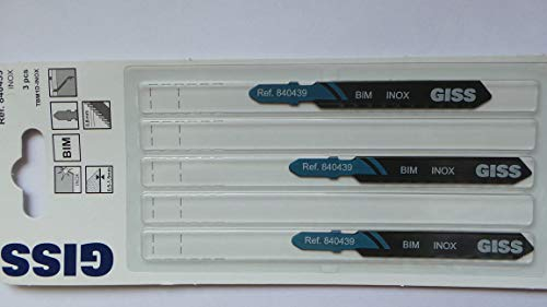 3 x Stichsägeblätter Stichsägeblatt für Edelstahl INOX T-Schaft 0,5-1,5 mm