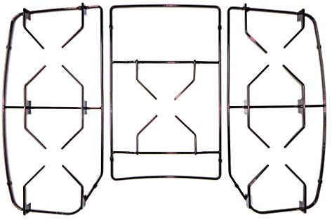 Nardi - Kit 3 Griglie in ferro smaltato nero lucido per cucina piano cottura 5 fuochi a gas - P3660/KIT