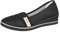 Elara Damen Ballerina Pumps mit Keilabsatz Chunkyrayan 483 Black-38