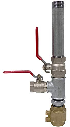 Doppelter Pumpenstock 1 1/4 Zoll Brunnen Rückschlagventil Zwischenventil Handschwengelpumpe Brunnen Rammbrunnen Schlagbrunnen Gartenbrunnen Entleerung Entlüftung