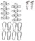 Lot de 16 Crochets d'ancrage Mural en Acier Inoxydable pour Corde de Plateforme, auvents, équipement intérieur et extérieur.
