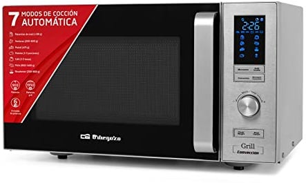 Orbegozo Mig 2528 Co - Microondas Grill Y Convección, 25 L, 6 Niveles De Potencia, Display Digital Led, 7 Menús Preconfigurados, Temporizador, Programa Descongelación, 900-1950 W