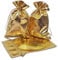 Frau WunderVoll® 12 Geschenksäckchen Gold 20 x 13 cm Adventskalender Säckchen Metallic Stoffbeutel zum Basteln und befüllen Gastgeschenk Hochzeit