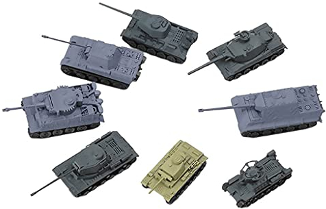 F Fityle 8 Stück Modell Panzer 1:144 Modellbausatz Panzer Militär Fahrzeuge Spielzeug Set Panzerkompanie Set Modellauto Set Militärspielzeug für Erwachsene Kinder Diorama Deko