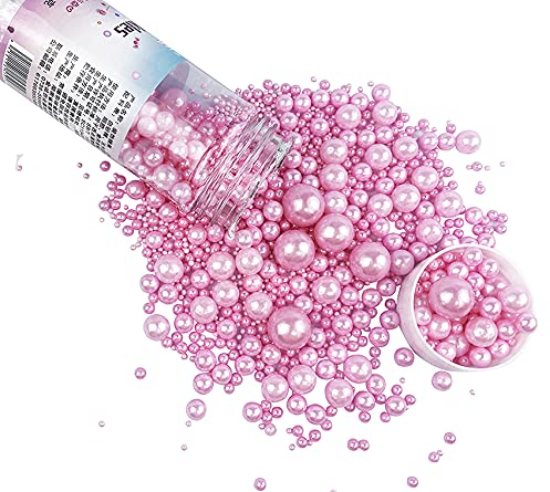 Perle comestible saupoudre de sucre rose 120g / 4.2 oz Cuisson Décorations de gâteaux comestibles Cupcake Toppers Décoration Célébrations de crème glacée Mariage Noël