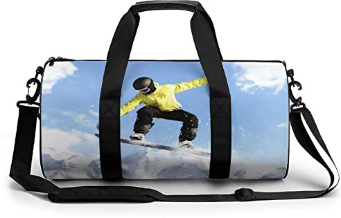 KoIjYtI Sporttasche Junge Schnee-Gebirgssport-Skateboard Sportbeutel Mit Umhängeriemen Und wasserdichte Schicht/Mittlere Größe Sportsbag, 24L 45x23x23cm