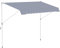 Outsunny Markise, manuell, einziehbar, 4 x 1,2 m, Teleskop-Markise, ohne Bohren, Neigung und Höhe verstellbar, schnelle Installation, Metall, Aluminium, Polyester, UV-Schutz, Dunkelgrau