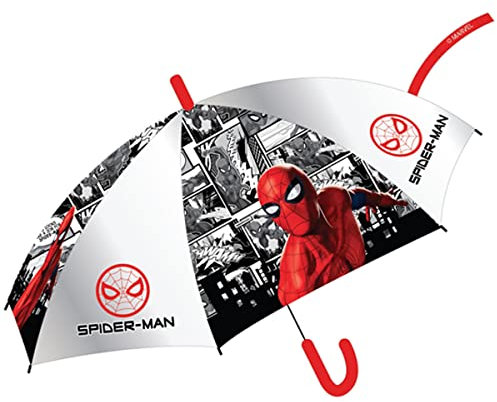 Disney Parapluie Spiderman garçon, Noir, Taille Unique